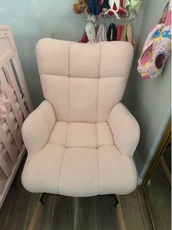 Pink nursery rocking chair