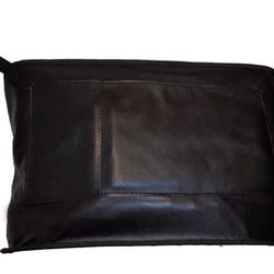 Car Hand Bag Holder Between Front Seats Purse Storage Pouch Interior Gadgets Console Organizer Accessories for Cars SUV Truck, Black PU Leather