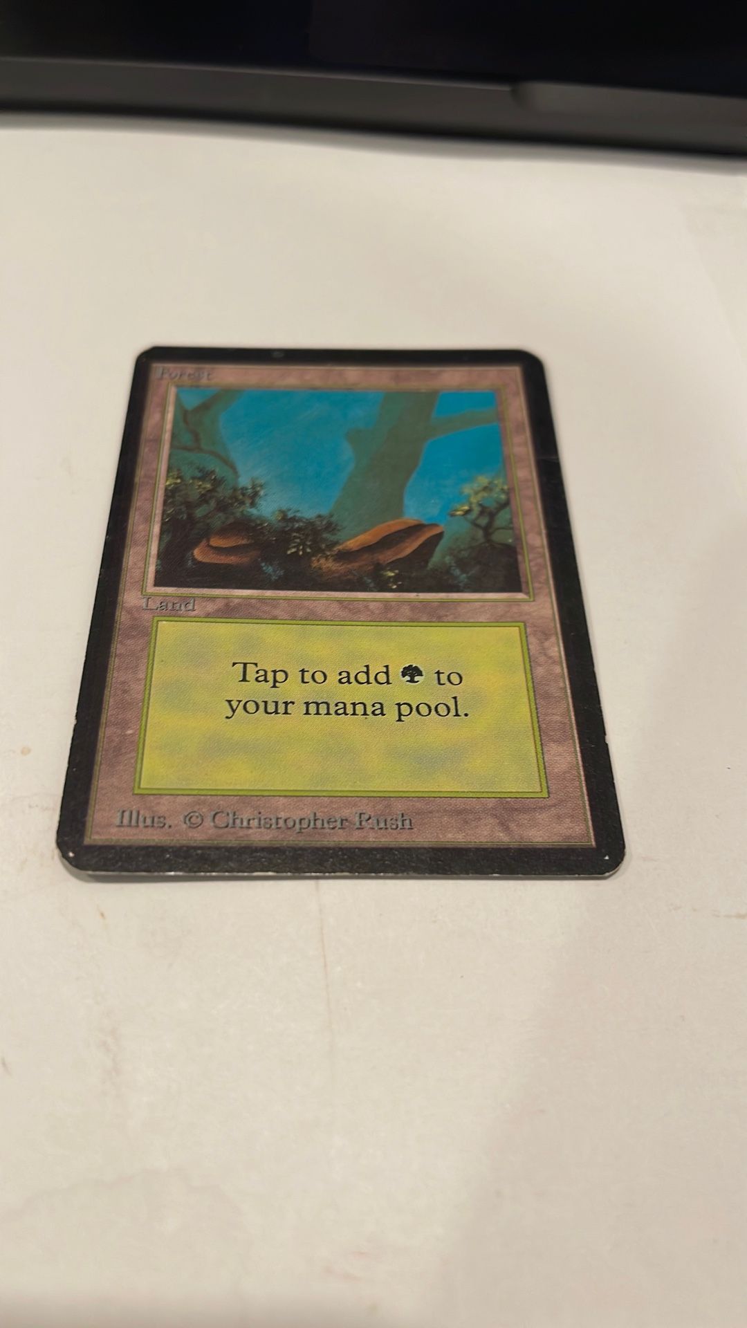 MTG Forest By Christopher Rush limited edition alpha
