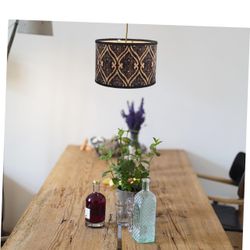 DOITOOL Lampshade Rattan Lamp Shade Pendant Lamp Shade Pendant 2 PCs