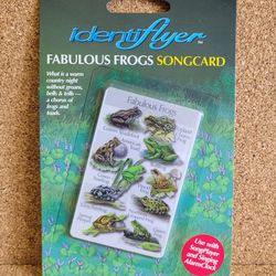 Identiflyer Songcard Fabulous Frog Song Card New Sealed SCMS1.