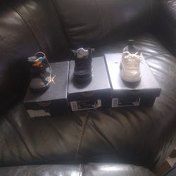 Kids Jordans Two Pai Of Size 3c 1 Pair Of 4c. 25 Each
