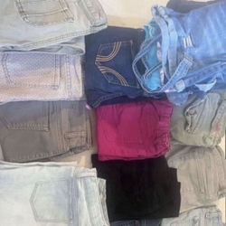 Pantalones Para Niñas Tallas 14 En Buenas Condiciones $5 Cada Uno