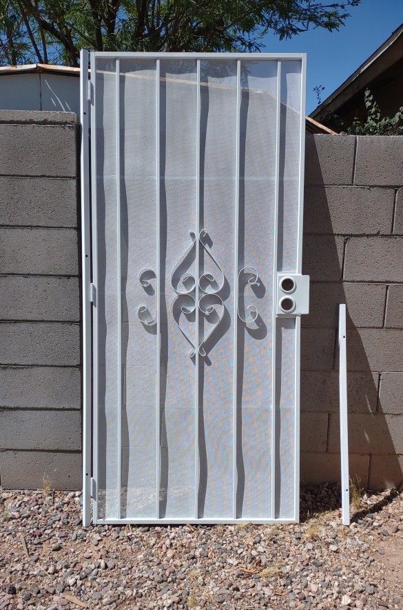 36x80 In Steel Security Door - White Finish