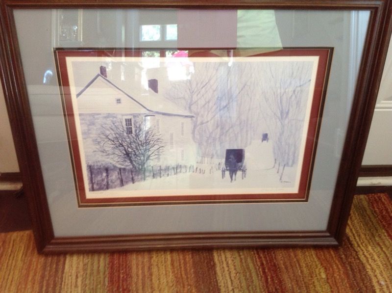 A snowy lane signed by Eric Mohn