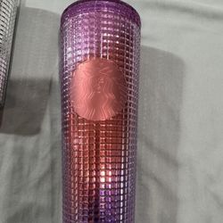 Starbucks Purple Grid Tumbler 