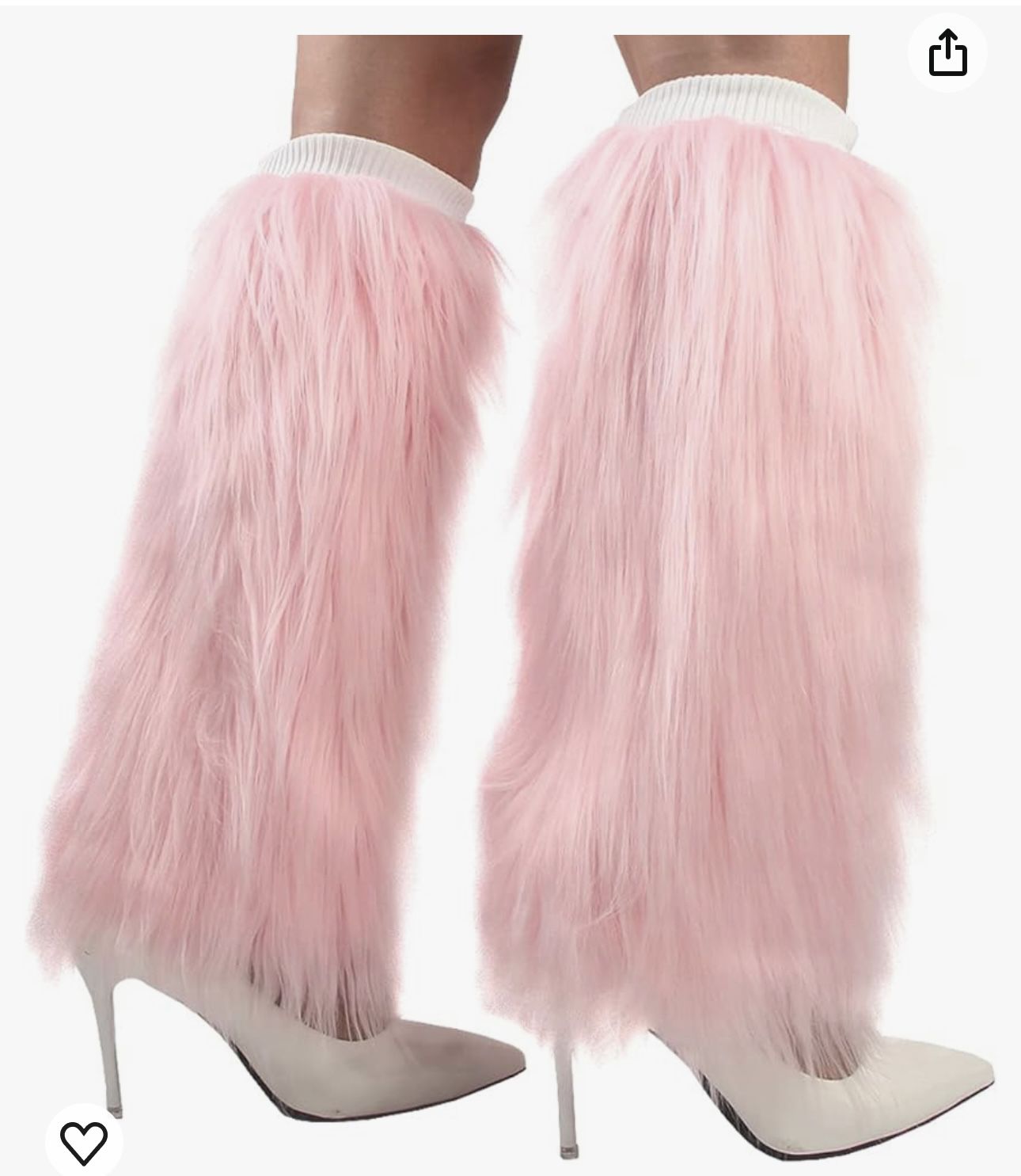 Womens Fluffy Faux Fur Leg Warmers Cozy Fuzzy Long Boot Cuffs Covers