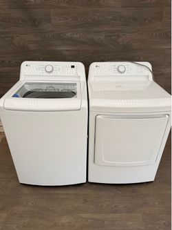 LG washer and gas dryer laundry set