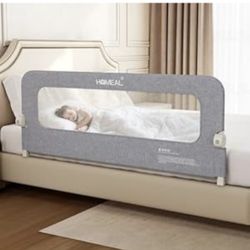 HOMEAL Bed Rail for Toddlers - 59"x24" Extra Long Foldable Toddler Bed Rails for King, Queen, Twin, Full, Double Bed - Breathable Guard Rail for Toddl