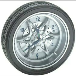 New 14" Tire Rim Gear Clock For Your Garage!