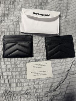 YSL Triple black card holder