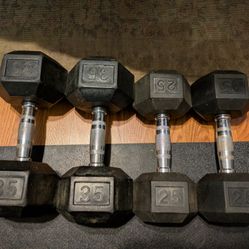 Rubber Hex Ergo-Grip Dumbbells