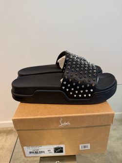 Christian louboutin spike slides