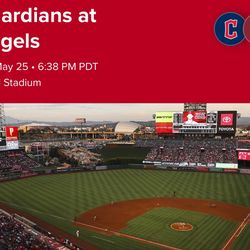 4 Tickets - Cleveland Guardians Vs Los Angeles Angels W/ Preferred Parking