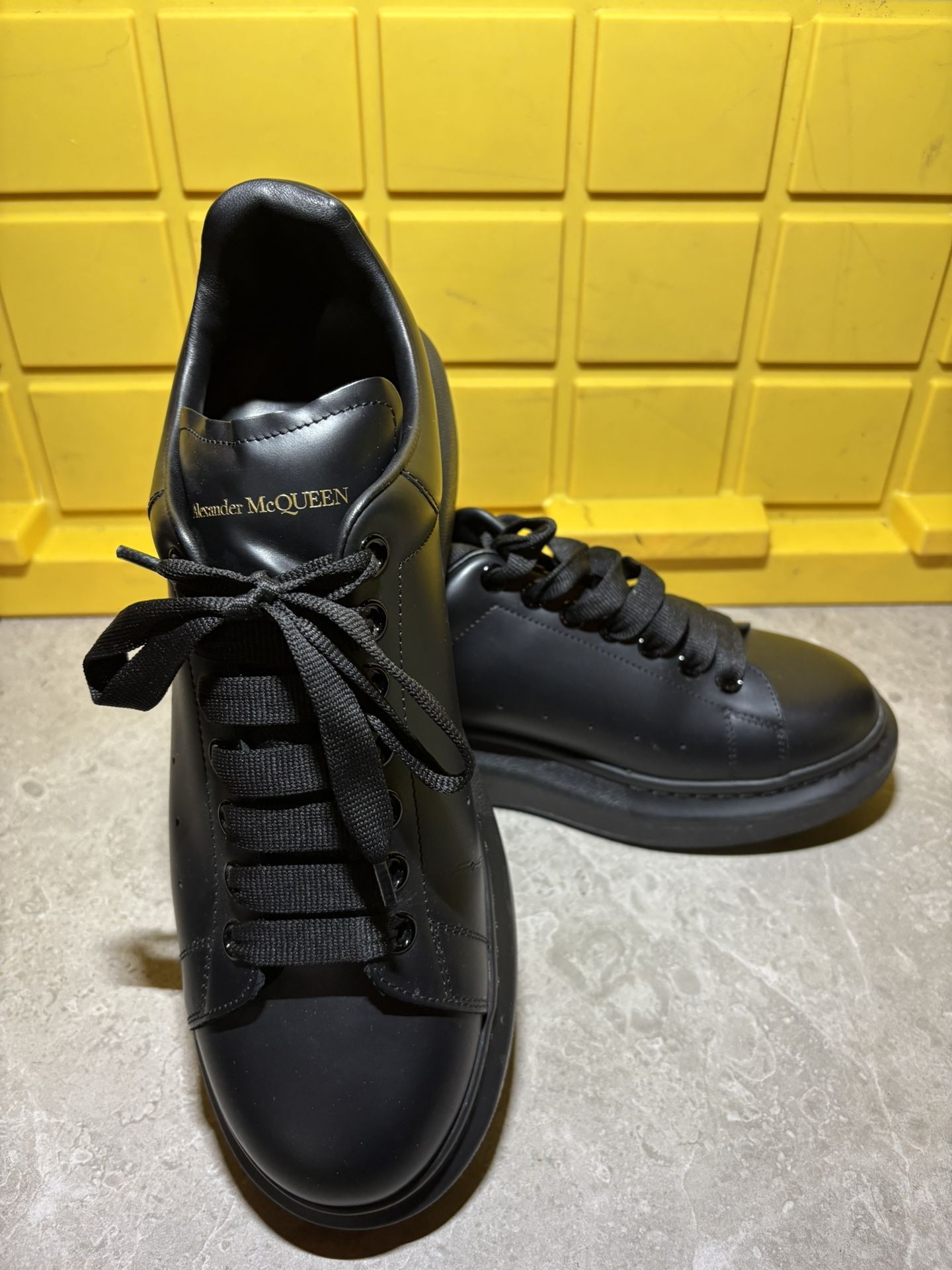 Alexander McQueen High-Top Sneaker — Black, Like New