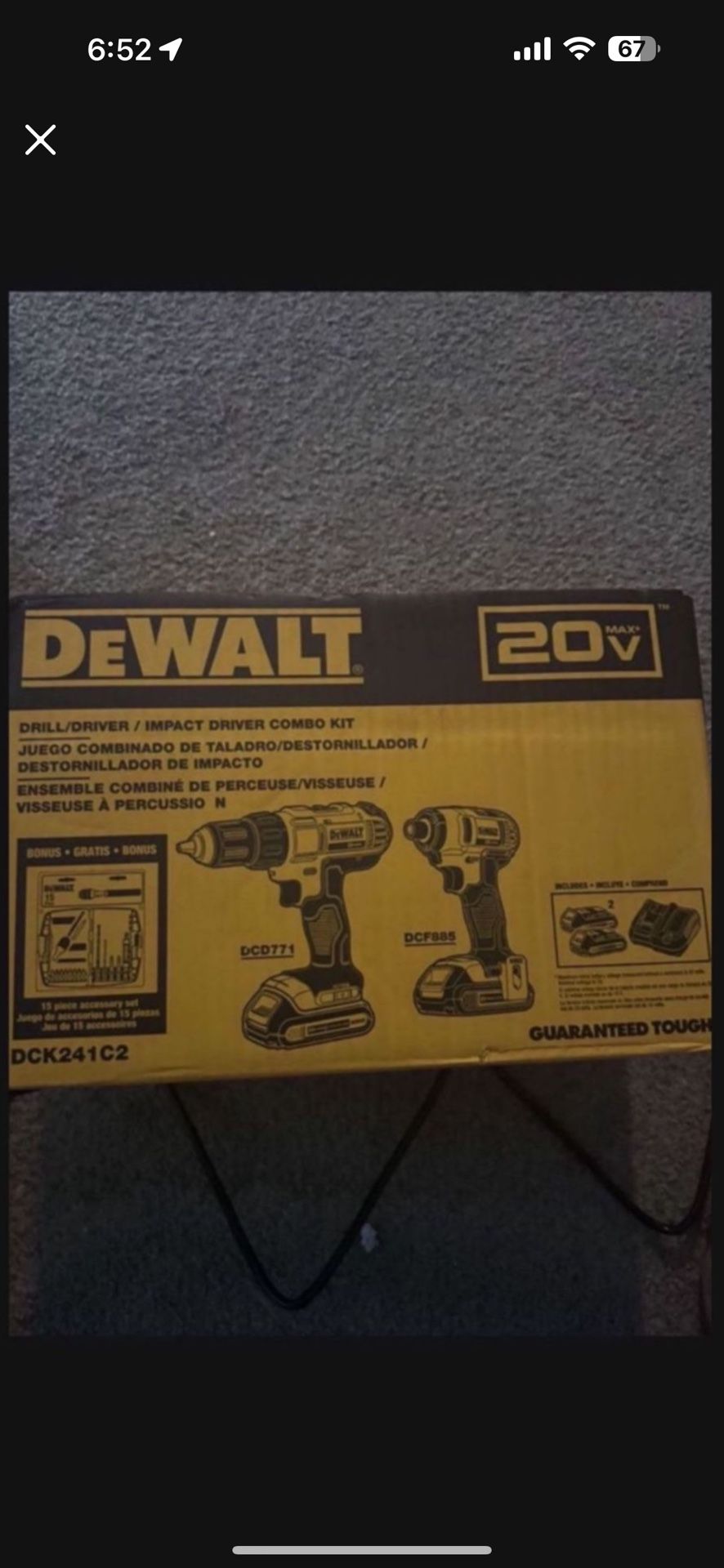 DeWALT DCK241C2 20V MAX Compact Drill and Impact Driver Kit