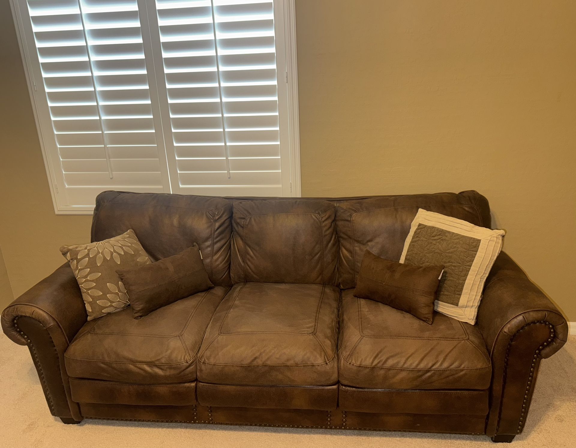 Brown Leather Couch