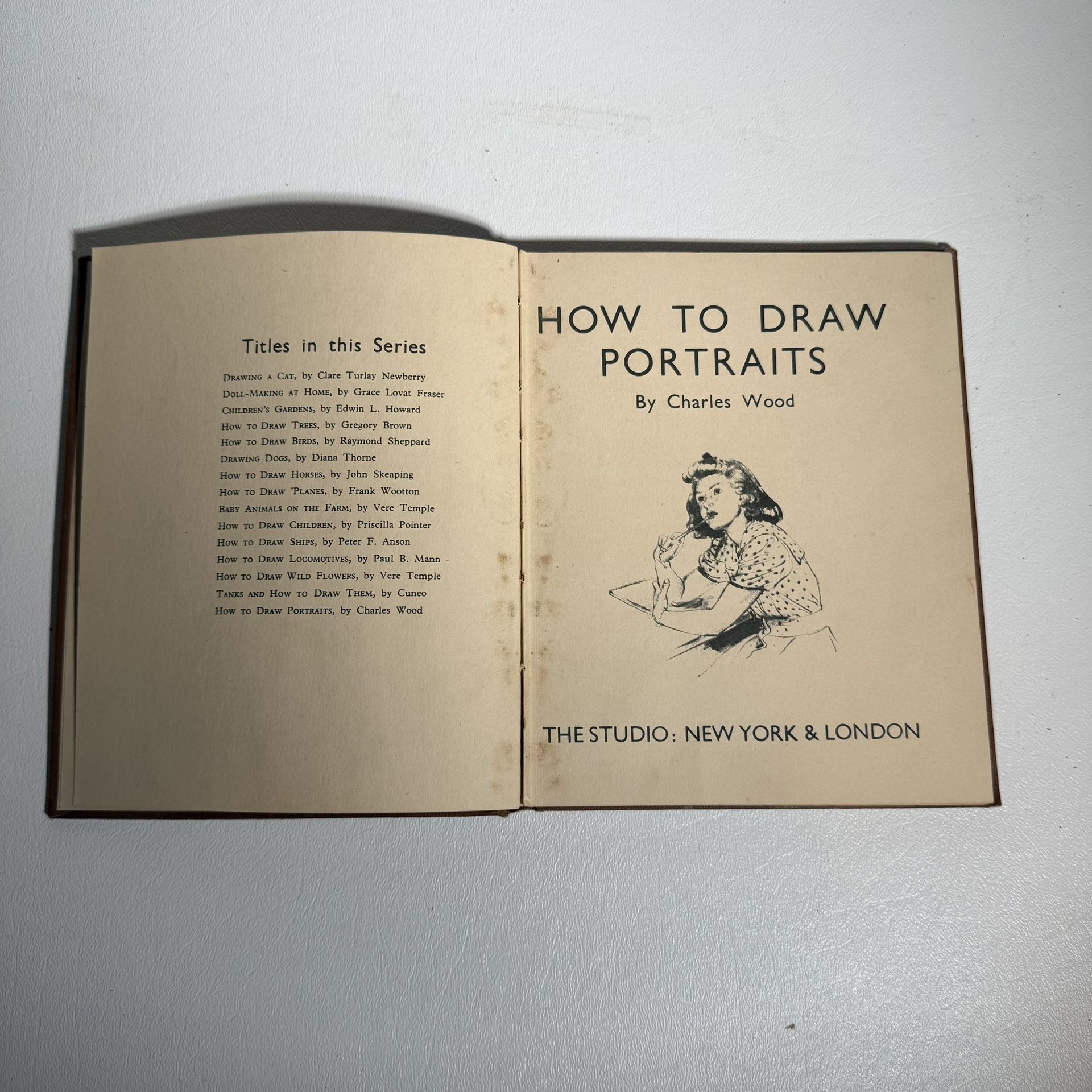 How to Draw a Portrait 1944 Antique Book for Artists Painters Illustrators