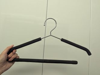 15 Foam Padded Metal Hangers Pant Bar Foam Non slip Clothing Suits Wetsuit 