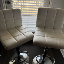MUST GO BY TODAY! $60 2x1 cream barstools