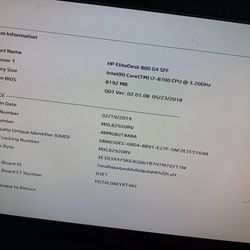 HP EliteDesk 800 G4 Desktop Core i7 (8th Gen)

