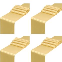 Table runner GOLD solid color. Measures 12” x 108 inch long.- brand new party centerpiece decor