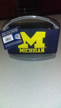 UNIVERSITY OF MICHIGAN COOL SIX COOLER FRIM SPORTS COLLECTORS SERIES NEW WITH TAGS