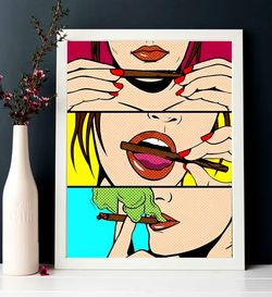 Funny Retro Creative Canvas Painting Poster 