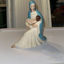 Vintage Holy Virgin Mary Madonna with Baby Jesus 