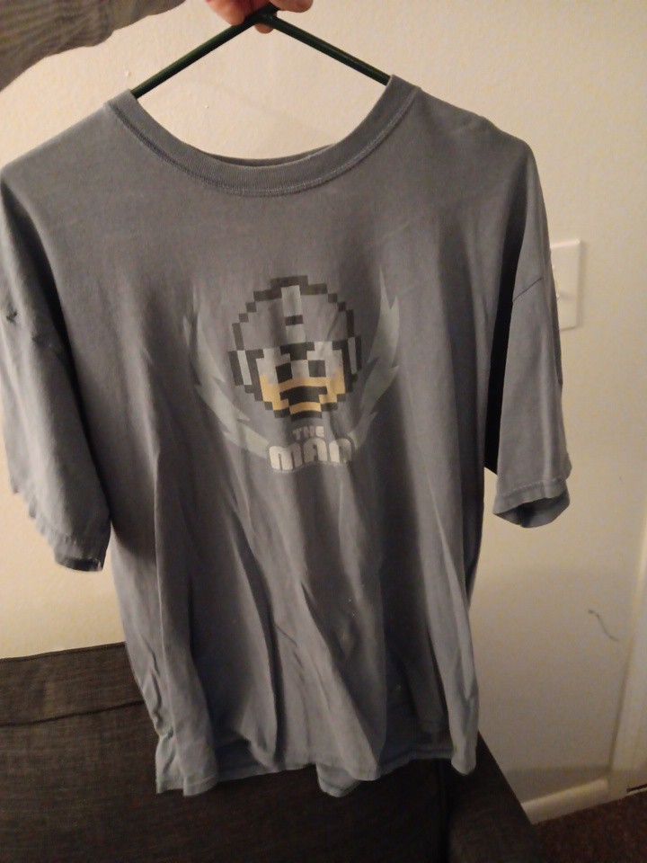 Gilman Quality L Sz Grey Vtg Video Game MEGA MAN