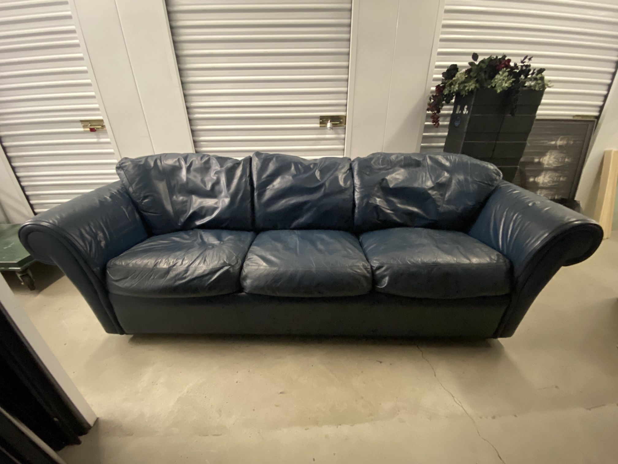 Real Leather Fold Out Couch