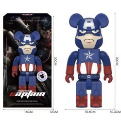 28cm Bearbrick 400% Action Figure Captain America Bear.