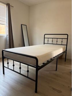 Bed frame and mattress