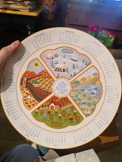 Avon 1986 Four Seasons Calendar Plate