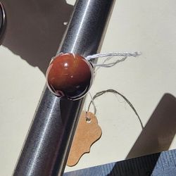 MCM Sterling Silver Agate Ring