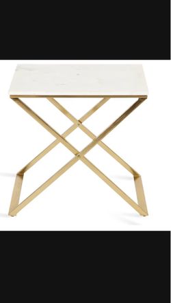 (2) Kate and Laurel Modern Rectangle Marble Side Tables With Marble Top, Foldable Frame Brand new. Sealed in box. Price is for both. 20 x 14 x 20 inch