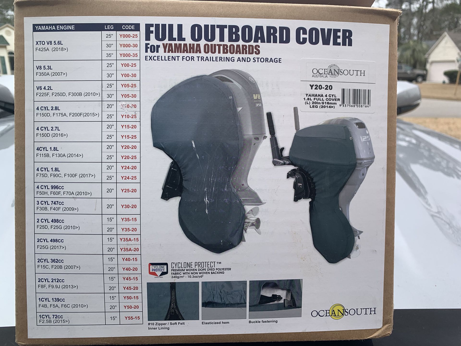 Yamaha Full Insulated  Outboard  Cover 115 hp