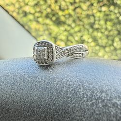 1 Carat Diamond Silver Ring