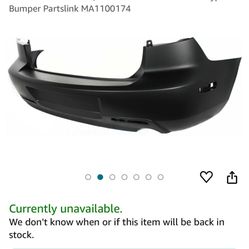 2004-2006 Rear Bumper For Mazda 3 Sedan. 