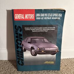 Chilton GM Lumina/Grand Prix/Cutlass Supreme/Regal 1988-92 Repair Manual 8258