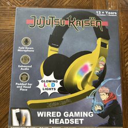 NWT Licensed limited edition Jujutsu Kaisen wired gaming headset