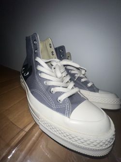 Men’s size 7 / Women’s size 9 Gray/White CDG Converse