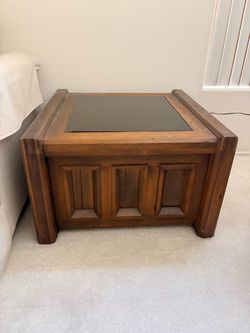 Wood End Tables (2 total) with Drawer