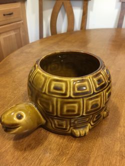 Antique McCoy turtle planter
