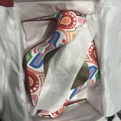 Christian Louboutin, Pumps, Multi Color, 3.9inches