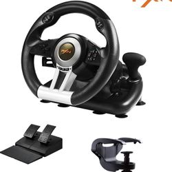 PXN Xbox Steering Wheel PC Gaming Racing Wheel Driving Wheel, with Linear Pedals and Racing Paddles
