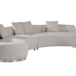 Brickell Contemporary Sofa Cream