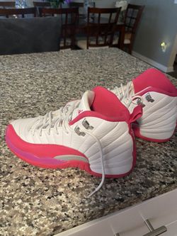Pink And White Jordans 6.5Y