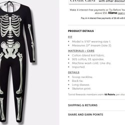 PLUS Size 2x (18-20) Skeleton Bodysuit By Torrid!