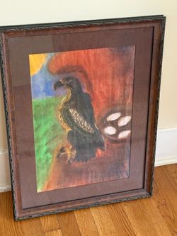 Two pastel drawings with nice frames